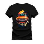 Camiseta Plus Size Confortável Premium Estampada Car Muscle Sol