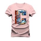 Camiseta Plus Size Confortável Premium Estampada Chicago City