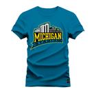 Camiseta Plus Size Confortável Premium Estampada Michigan Stadiun