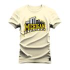 Camiseta Plus Size Confortável Premium Estampada Michigan Stadiun