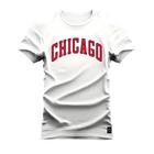 Camiseta Plus Size Estampada Algodão Premium Confortável Chicago Hom