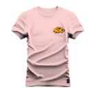 Camiseta Plus Size Estampada Algodão Premium Confortável King Rei Peito