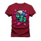 Camiseta Plus Size Estampada Algodão Premium Confortável Love Monkey