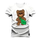 Camiseta Plus Size Estampada Premium Algodão Urso Bear