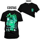 Camiseta Plus Size Estampada Premium T-Shirt Monstos Frente Costas