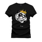 Camiseta Plus Size Extra Grande Algodão Estampa Dtf Premium King OF Panda