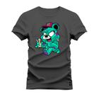 Camiseta Plus Size Extra Grande Algodão Estampada Varias Cores Urso Louco