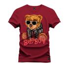 Camiseta Plus Size Extra Grande Gola Redonda Estampada Urso Snorcs