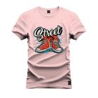 Camiseta Plus Size Forma Grande Confortável Estampada Varias Cores Street Tenis