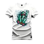 Camiseta Plus Size Forma Grande Gola Redonda Estampada Varias Cores Mumia do Skate