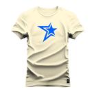 Camiseta Plus Size Forma Grande T-Shirt Estampa Digital Star