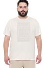 Camiseta Plus Size Hangar 33 Malha Linho Off-White