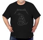 Camiseta Plus Size Metallica Banda Rock Camisa Heavy Metal