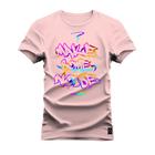 Camiseta Plus Size Premium 100% Algodão Estampada Shirt Unissex Make Some