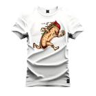 Camiseta Plus Size Premium Estampada Algodão 30.1 Hot Dog Bolt