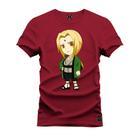 Camiseta Plus Size Premium Estampada Menininha Naruto