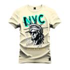 Camiseta Plus Size Premium Estampada Nyc Liberts Run