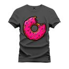 Camiseta Plus Size Premium Estampada Rosquinha Mordinha