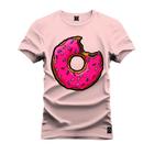 Camiseta Plus Size Premium Estampada Rosquinha Mordinha