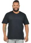 Camiseta Plus Size Preto Gola Redonda Tamanho Grande