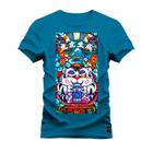 Camiseta Plus Size T-Shirt Algodão Premium 30.1 Mandala Animal