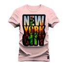 Camiseta Plus Size T-Shirt Algodão Premium 30.1 New York Abertura