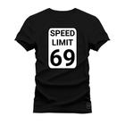 Camiseta Plus Size T-Shirt Algodão Premium 30.1 Speed Limited