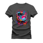 Camiseta Plus Size T-Shirt Algodão Premium Estampada Carro Mega Colores