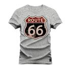 Camiseta Plus Size T-Shirt Algodão Premium Estampada Route Placa