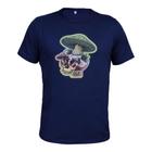 Camiseta Plus Size T-Shirt Tecido Macio Estampada Caveira Cogu