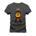 Camiseta Plus Size T-shirt Unissex Algodão Mokey Paz