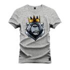 Camiseta Plus Size Unissex 100% Algodão Estampada Premium King OF Gorila