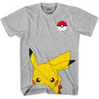 Camiseta Pokémon Boy's Cute Pikachu Heather Grey Tamanho M