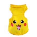 Camiseta pokemon pikachu para cachorro gato roupa pet verão