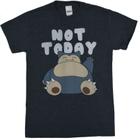 Camiseta Pokémon Snorlax Not Today para homens - Dark Heather