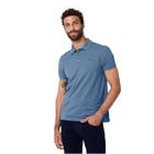 Camiseta Polo Dudalina Com Friso Azul Celeste