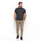 Camiseta Polo Malha Masculino Teodoro Slim Lisa Casual