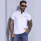 Camiseta Polo Masculina Branca Em Malha Pit Bull 83508