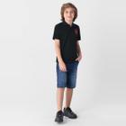 Camiseta polo menino Flamengo em malha Infantil Brandili