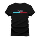 Camiseta Premium Algodão Estampada Paris Tira