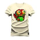 Camiseta Premium Estampada Algodão 30.1 Bacteria Louca