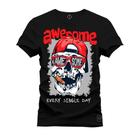 Camiseta Premium T-Shirt Algodão Estampada Unissex Awesome