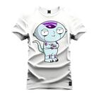 Camiseta Premium T-Shirt Algodão Estampada Unissex Robozinho Cabeça