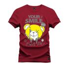 Camiseta Premium T-Shirt Algodão Estampada Unissex Your Smile