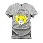 Camiseta Premium T-Shirt Algodão Estampada Unissex Your Smile