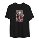 Camiseta Preta e Branca Unissex Anime One Piece Todos Gear Monkey D Luffy