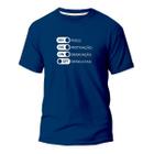 Camiseta Preta Estampada Divertida Casual Algodão