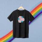 Camiseta Preta Flor Transgender - ORGULHO - LGBT