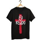 Camiseta Preta Infantil do 4 ao 16 Gospel Eu Me Rendo