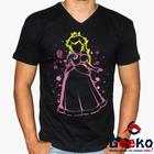 Camiseta Princesa Peach 100% Algodão Super Mario Bros Geeko